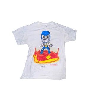 calaveritas  By Lavi  Meiner 2018 Mexican Wrestler novelty shirt sz M Rare